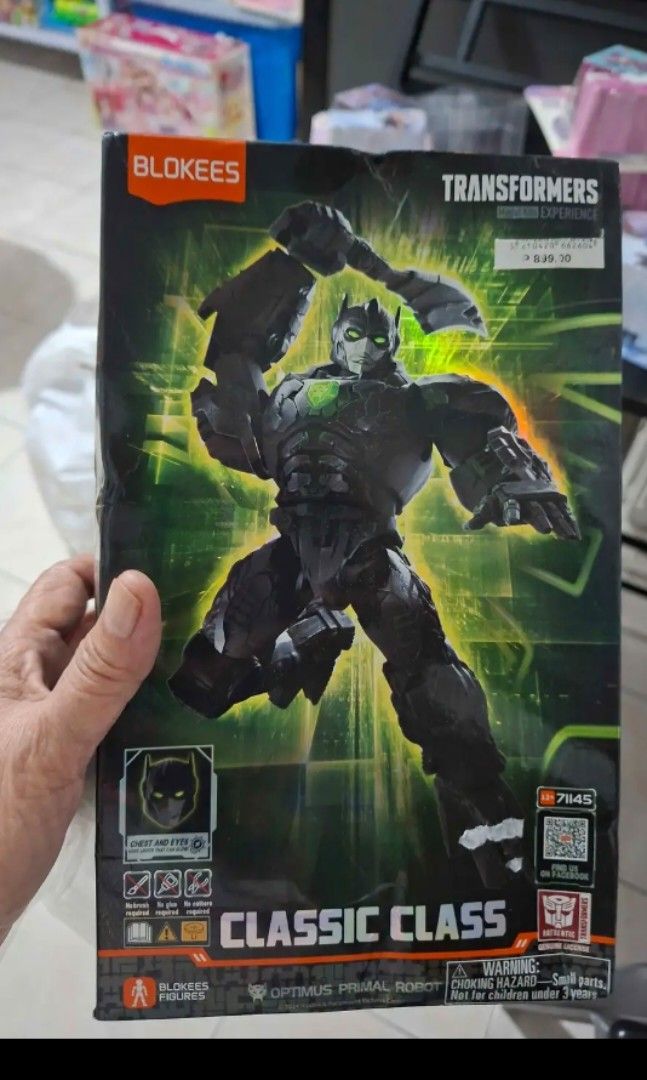 Blokees Transformers Classic Class #05 Optimus Primal (Category: Action & Battle Toys) located in Manila. Submitted by happywindmarlyn (Listing ID 1468030610, Image 1). Description: - Blokees Classic Class 05: Optimus Primal Robot (Rise of the Beasts) - The entire kit features a 100% snap-fit construction. - Dual-Zone LED Illumination - Dynamic Articulation: Built with over 20 points of articulation.