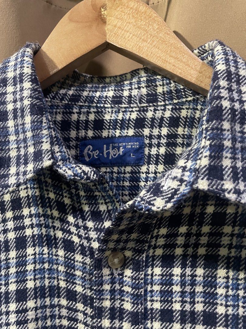 Blue Plaid Long Sleeve Button Up Shirt Size L (Category: Longsleeves) located in Quezon City. Submitted by smileclothingline (Listing ID 1467853576, Image 2). Description: 🚚Courier: J&T/Lalamove/Gogoexpress 📍Shipping fee depends on your location 💸Mode of Payment: BPI/Gcash/Paymaya ‼️Payment first, only then will ship the item.