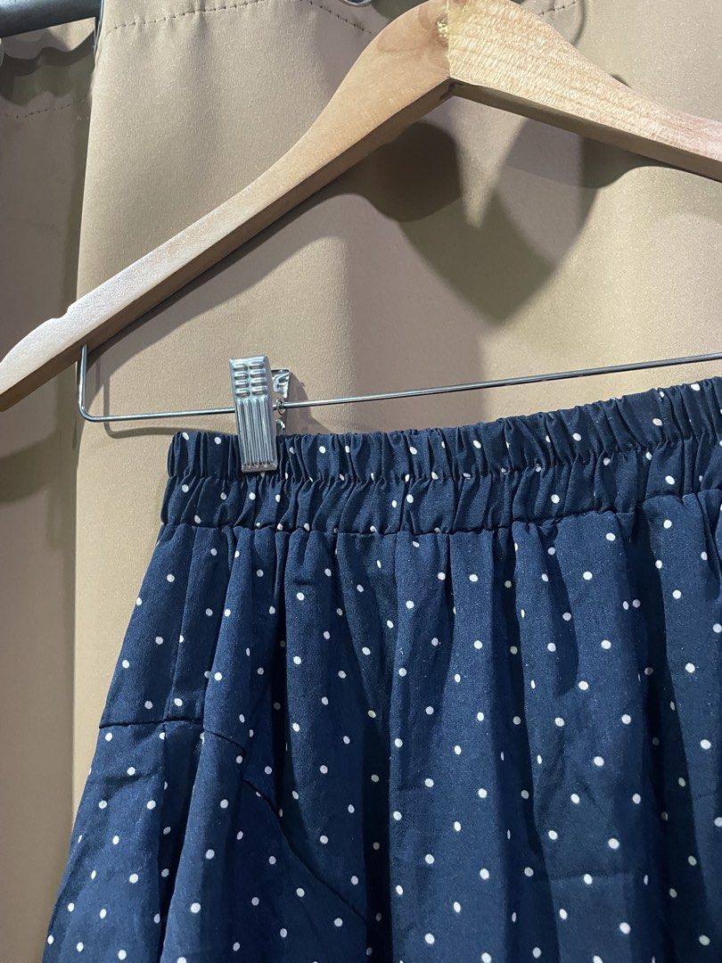 Blue Polka Dot Ruffle Tiered Skirt (Category: Skirts) located in Quezon City. Submitted by smileclothingline (Listing ID 1467855983, Image 3). Description: may himulmol na part 🚚Courier: J&T/Lalamove/Gogoexpress 📍Shipping fee depends on your location 💸Mode of Payment: BPI/Gcash/Paymaya ‼️Payment first, only then will ship the item.