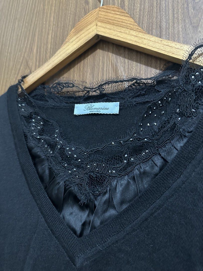 Blumarine v neck sweater fits medium (17x26) (Category: Longsleeves) located in Los Banos. Submitted by streetwear.collections (Listing ID 1468058812, Image 2). Description: Blumarine v neck sweater fits medium (17x26) excellent condish Php 2800 Thanks!.