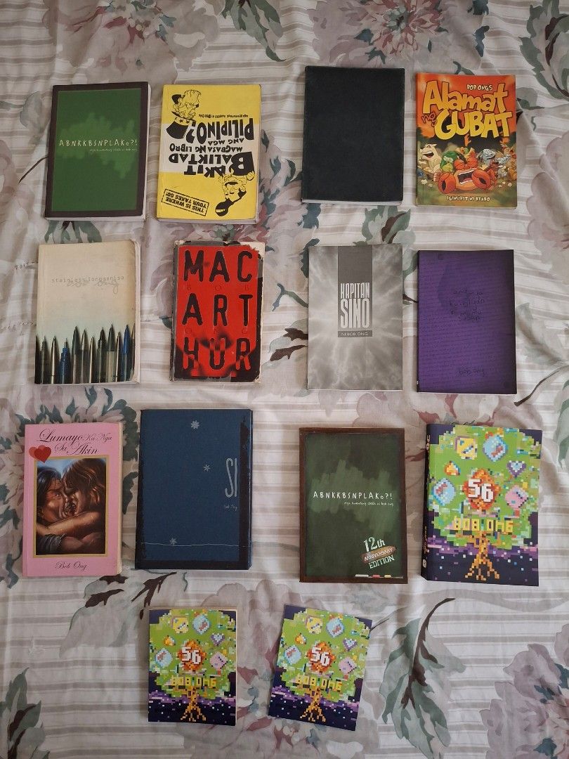 Bob Ong Book Collection Set (Visprint OOP) (Category: Storybooks) located in Pasig City. Submitted by sinosinat87 (Listing ID 1467915372, Image 2). Description: Bob Ong Book Collection | Original Visprint Editions | ₱5,500 Negotiable Selling my Bob Ong book collection as one complete bundle. Most books are in very good to excellent condition. Perfect for readers and collectors who want to own multiple original Visprint editions in one purchase. C