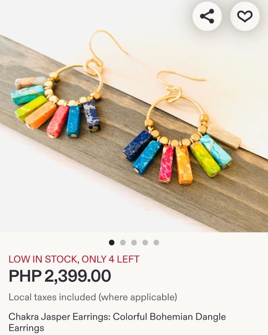 Bohemian dangle earrings (Category: Earrings) located in Camaligan. Submitted by timeless-trinkets (Listing ID 1468014296, Image 3). Description: .