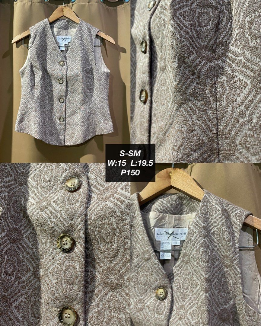 Bohemian Vintage Patterned Style Vest Size 4 (Category: Sleeveless) located in Quezon City. Submitted by smileclothingline (Listing ID 1467852291, Image 1). Description: 🚚Courier: J&T/Lalamove/Gogoexpress 📍Shipping fee depends on your location 💸Mode of Payment: BPI/Gcash/Paymaya ‼️Payment first, only then will ship the item.