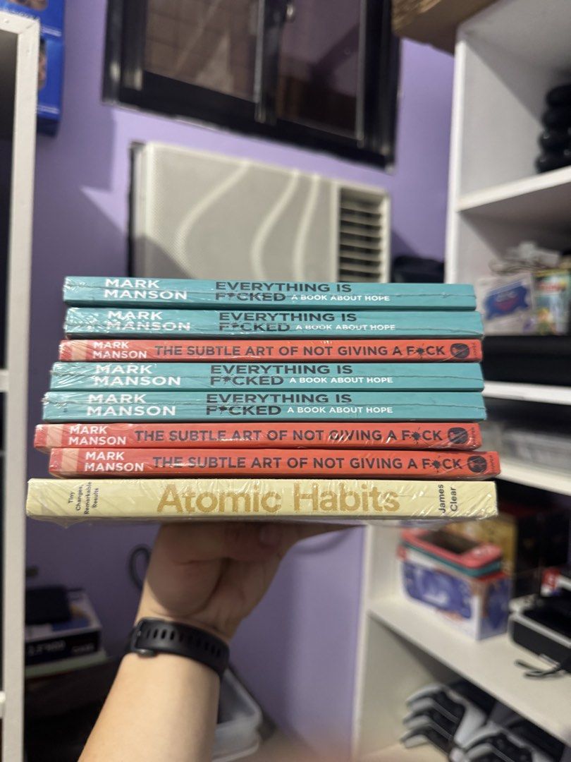 BOOKS FOR SALE (200 each) (Category: Storybooks) located in Manila. Submitted by 828gamingphmnl (Listing ID 1467854735, Image 1). Description: BRAND NEW BOOKS FOR SALE Atomic Habits Everything is F The Subtle Art of Not Giving a F P200 each.