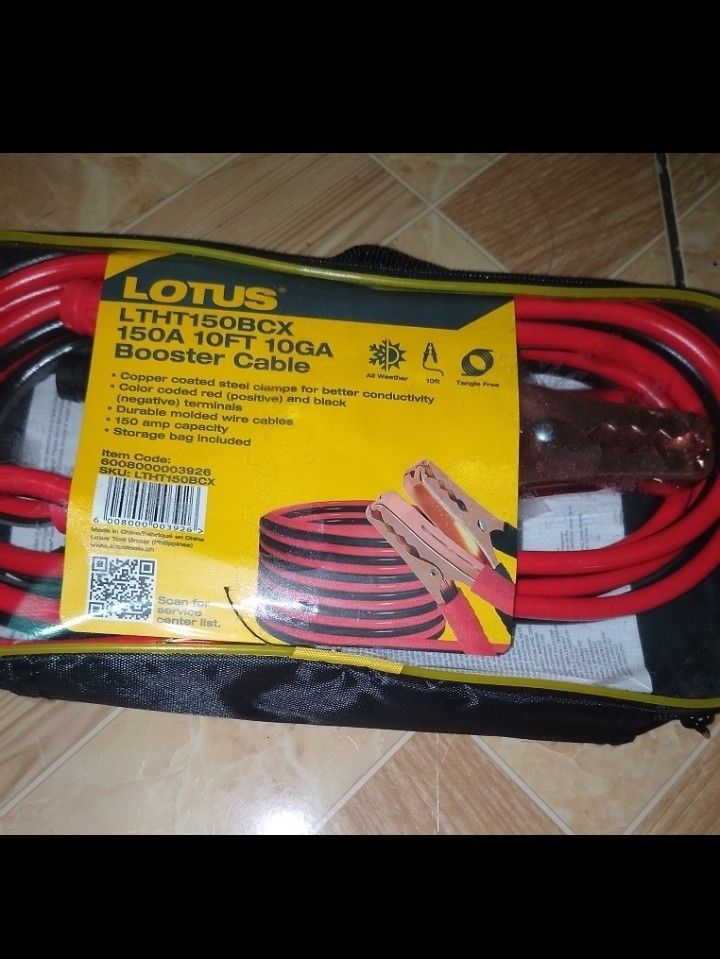 Booster cable/ car battery jumper (Category: Announcements) located in Muntinlupa City. Submitted by jhunshop93615 (Listing ID 1468019929, Image 2). Description: brandnew original location:Alabang Muntinlupa near Lianas Mall.