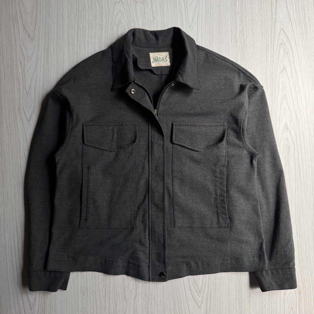 Botanic Vintage Hadas Charcoal Gray Zip Up Jacket (Category: Coats, Jackets and Outerwear) located in Zamboanga. Submitted by rustic.rev (Listing ID 1468014891, Image 1). Description: Botanic Vintage Hadas Charcoal Gray Zip Up Jacket In excellent condition Tagged: NA fits S/M (Boxy) Actual Measurements: Pit to pit: 20” Length: 23.5” Shoulders: 21” Sleeves length: 19.5”.