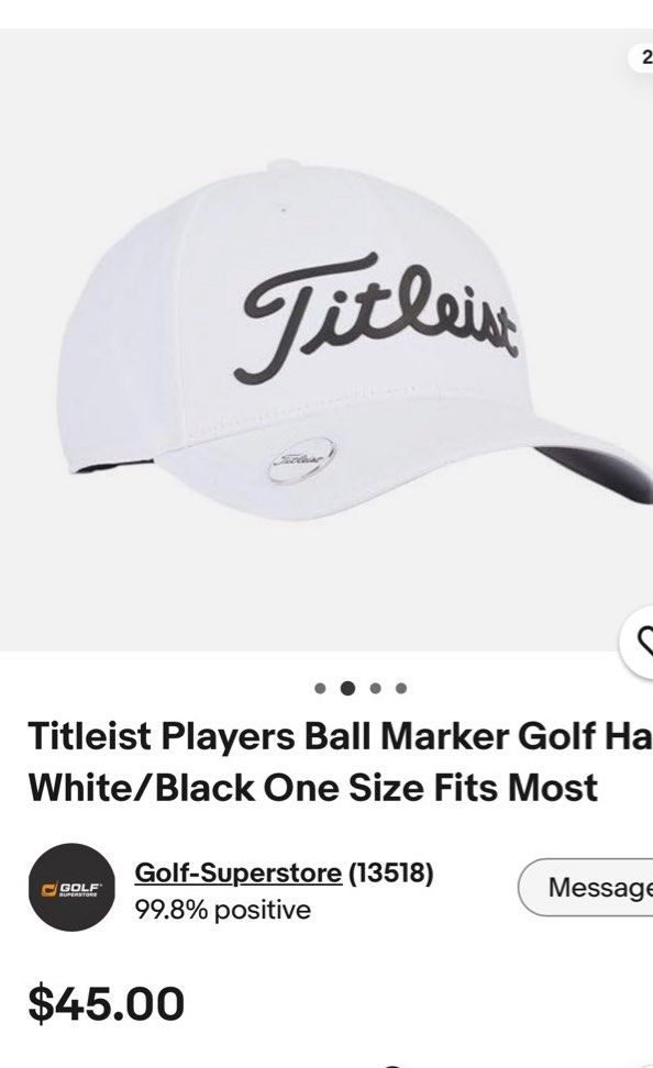 BUNDLE (6pcs) Titleist Golf Hat with Magnet in Visor (Category: Caps & Hats) located in Makati City. Submitted by declutter_forsale (Listing ID 1468007406, Image 2). Description: ALL AUTHENTIC BRAND NEW Take all BUNDLE ₱4200 Original Value: ₱1600 Adidas Olive Trefoil Cap Navy Green (new) ₱2200 Adidas Black Faux-Leather Cap (new with tag) ₱2600 Mercedes-Benz × New Era 9FORTY Adjustable Denim Cap (Adjustable strap at the back for a customized fit) 