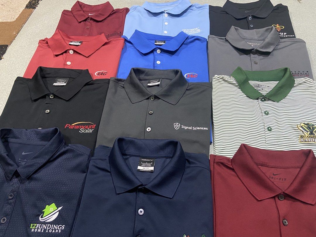 Bundle/Take All Nike DRIFIT Poloshirt size S-3XL (Category: Tshirts & Polo Shirts ) located in Baguio. Submitted by chicoroy (Listing ID 1467979572, Image 2). Description: Bundle/Take All 15 pcs Nike Golf Poloshirt + Free Size Small Medium Large and 3XL Need wash po ₱1999 + Shipping Baguio location can ship JNT Complete tags po salamat .