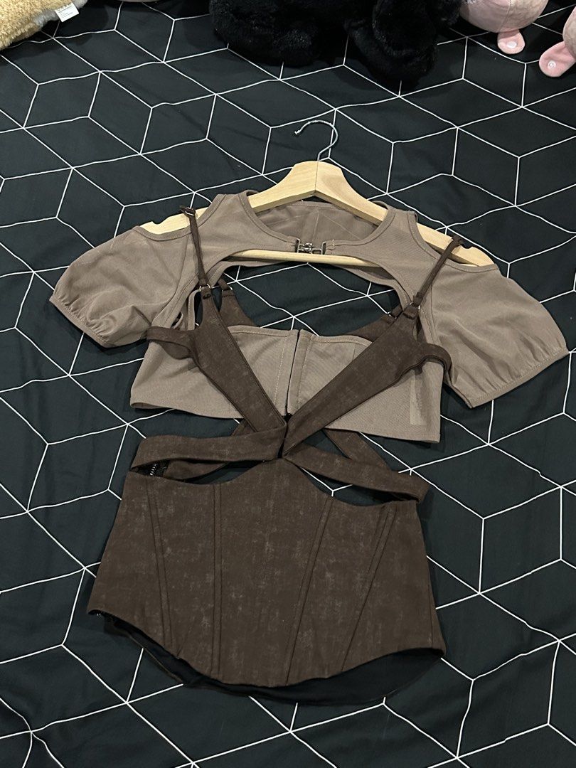 Bunny Hill Concept Charmesh Top (Category: Blouses) located in San Fernando. Submitted by bacondeals (Listing ID 1468047065, Image 2). Description: bunnyhill concept (from vietnam) brand new size 2; brown originally bought at php 1,620 for sale php 1500 only ☺️ .