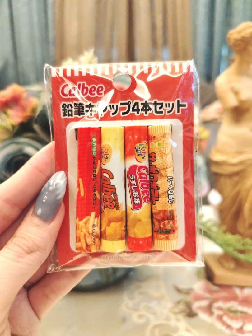 Calbee Snacks 4 Pcs. Pen/Pencil Cap Set (Category: Other Stationery & Craft) located in San Fernando. Submitted by jpmarketplace2023 (Listing ID 1467923386, Image 1). Description: 💚 All items are authentic from Japan. 💛 MOP: GCash (❌️ GCash Protect) 🩵 MOD: LBC only (❌️ S. Checkout, COD, COP) 💙 Meet-up: Vista Mall, San Fernando, Pampanga 💜 All items are on-hand. 🧡 First to pay gets the item first. ❤️ Breakable items are packed with care and 