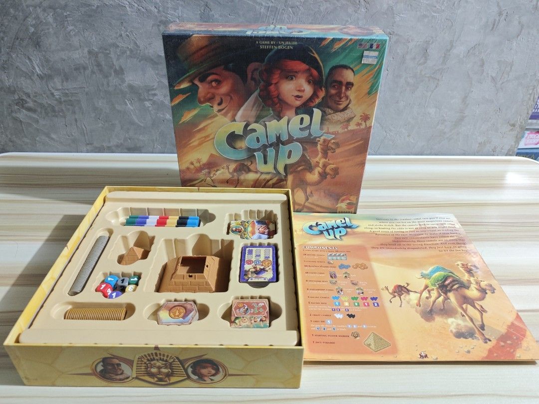 Camel Up 2nd Ed. Board Game (Category: Board Games & Puzzles) located in Antipolo. Submitted by kyohei_ikamaru (Listing ID 1467969251, Image 2). Description: > Complete and Very Good Condition.