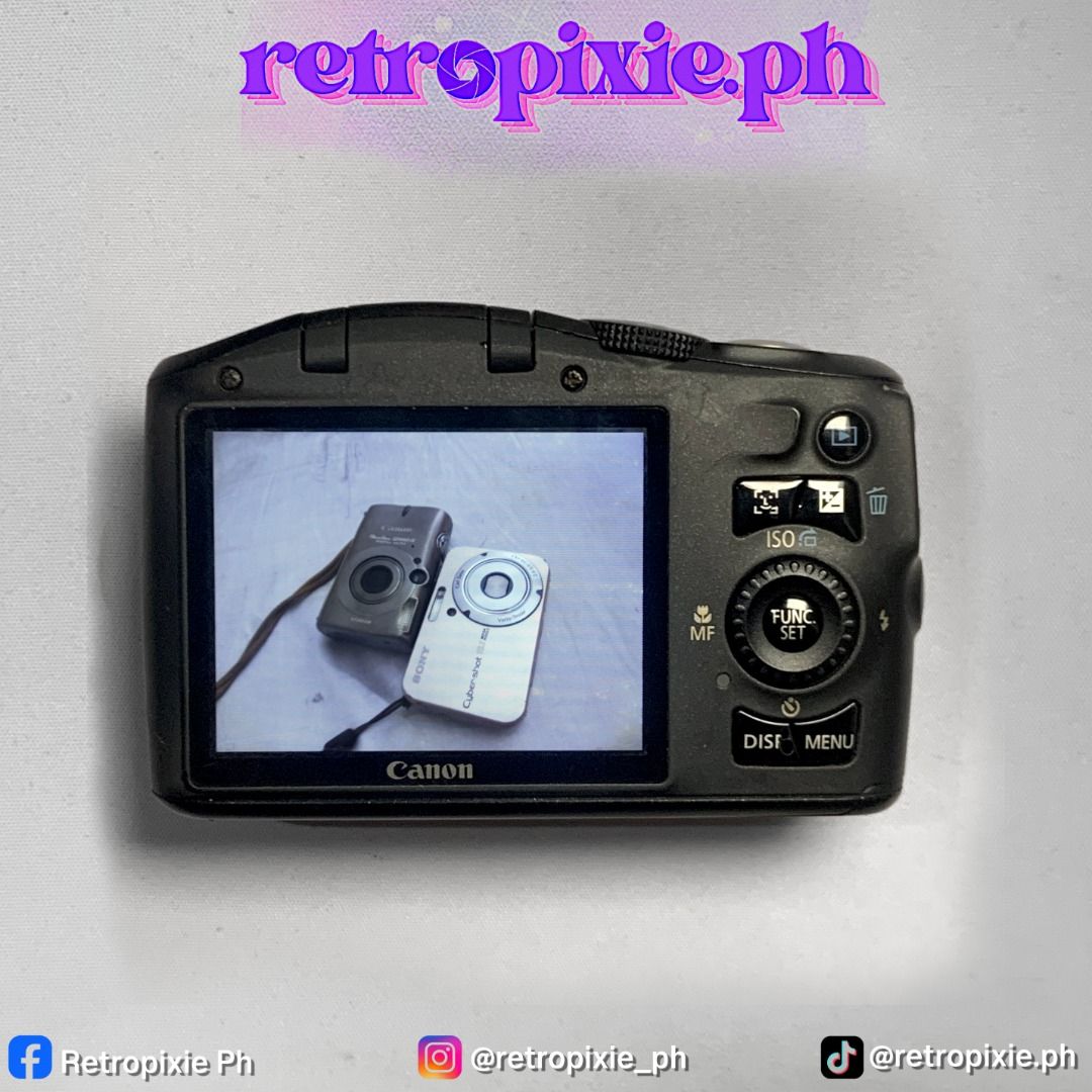 CANON POWERSHOT SX130 IS (Category: Cameras) located in Quezon City. Submitted by retropixie.ph (Listing ID 1468047231, Image 2). Description: CANON POWERSHOT SX130 IS ₱4,999 NEGOTIABLE ₱8k+ MARKET PRICE Specs: • 12.1MP CCD Sensor • 28–336mm Equivalent Lens (12x Optical Zoom) • f/3.4–5.6 Maximum Aperture • ISO 80–1600 • 3.0” LCD Screen • DIGIC 4 Image Processor • Optical Image Stabilization (IS) • HD 720p Video Recording with Stereo Audio • Known