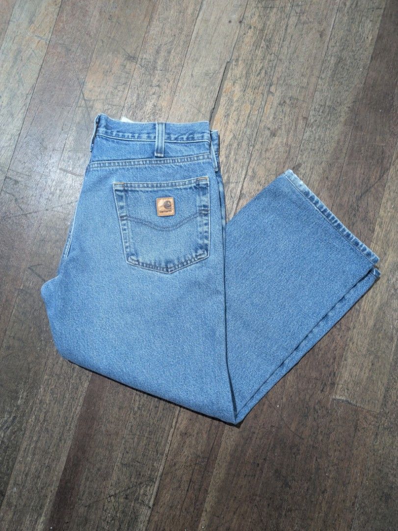 Carhartt B460 pants (Category: Jeans) located in Quezon City. Submitted by 420.420 (Listing ID 1467995096, Image 1). Description: For sale Carhartt B460 pants 34 waist 35 length (altered length) 9 hem Php 1k Qc loc.