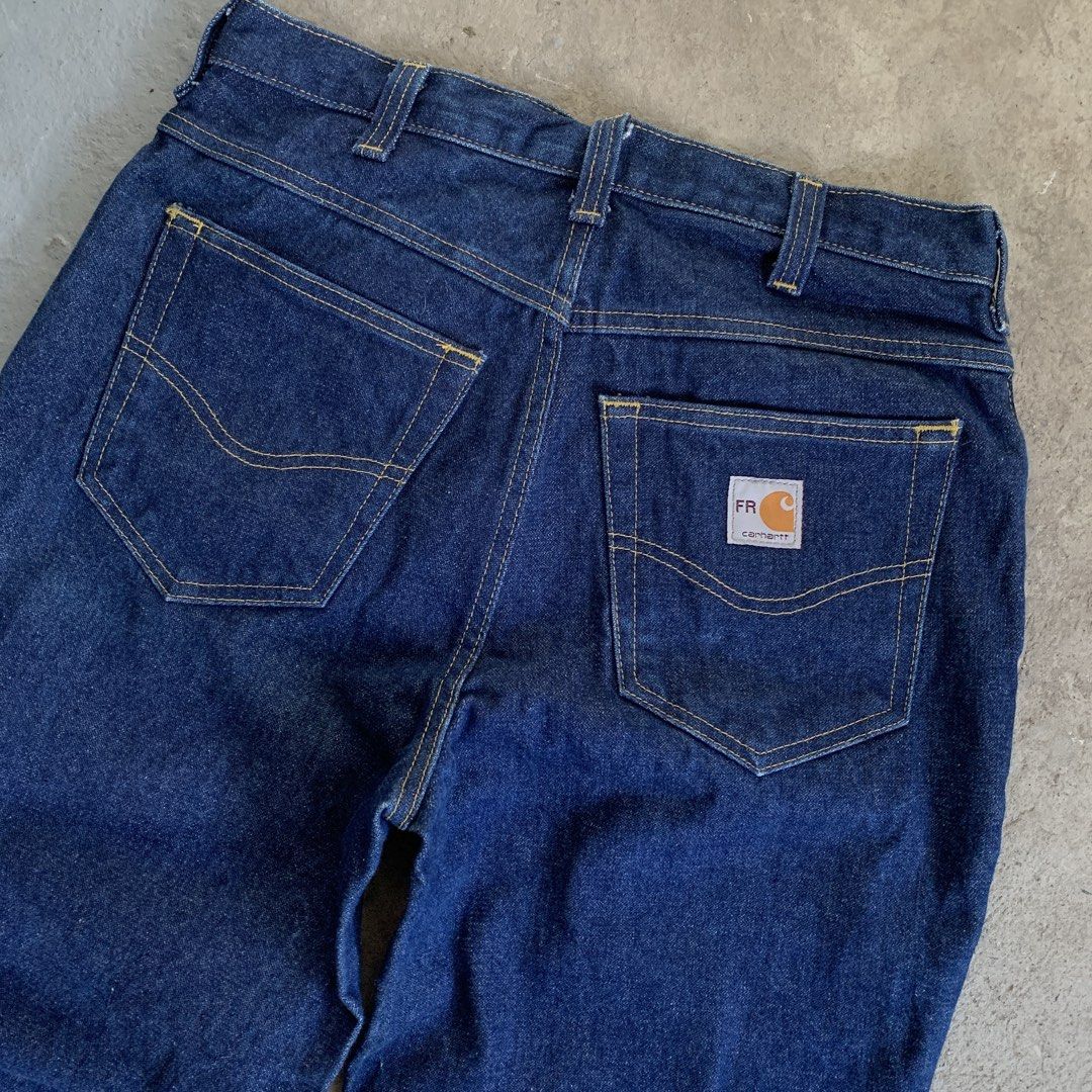 Carhartt Denim Pants (Category: Jeans) located in Manila. Submitted by egersss (Listing ID 1467896313, Image 3). Description: Carhartt FR Denim Pants - Waist 30 x Length 42 x Hem 8.5 - Good condition - Issue: hole di naman kalakihan (nasa last pic) - Location: Imus Cavite.