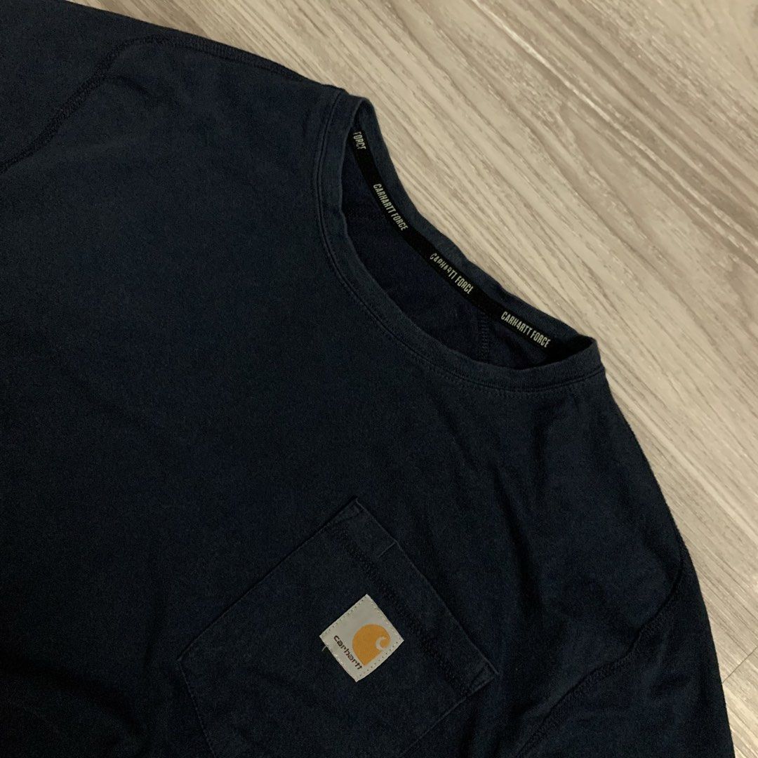 Carhartt force (Category: Tshirts & Polo Shirts ) located in Cavite. Submitted by yobubsss (Listing ID 1468047542, Image 2). Description: Size medium 22w 30L Good condition Issue wala na yung print sa sleeve.