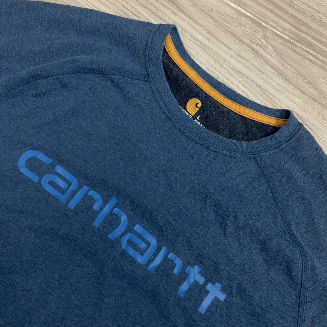 Carhartt force spellout (Category: Tshirts & Polo Shirts ) located in Cavite. Submitted by yobubsss (Listing ID 1468046921, Image 2). Description: Size large 24w 30L Good condition Issue minor oilstain washable.