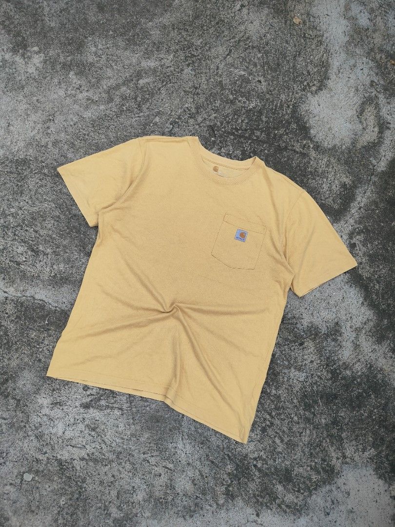 Carhartt K87 (Category: Tshirts & Polo Shirts ) located in Midsayap. Submitted by rogeandrei29987 (Listing ID 1468029545, Image 1). Description: 📌Carhartt K87 Yellow •M on tag •23x30 •9/10 cr •Lints •Vgood Condi MOP: Gcash Courier✈️: Flash Express Unli vouch/Vc with item Loc: Parang, Maguindanao❤️.