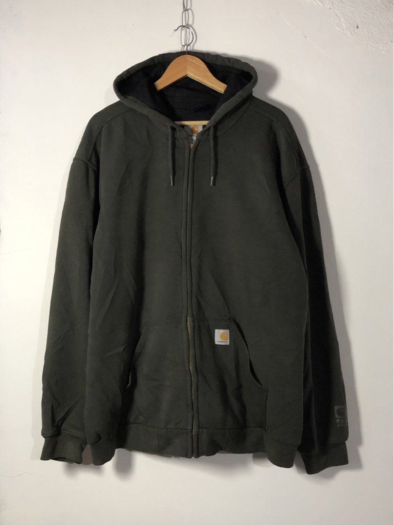 Carhartt Rein Defender (Category: Hoodies) located in Plaridel. Submitted by eco_chic_finds (Listing ID 1467878823, Image 1). Description: Carhartt Rein Defender Authentic/Original Size: XL Width: 28 Length: 31 Like new Condition 9.8/10 Colorrate Issue: naputol yung zipper puller nya check last photo .