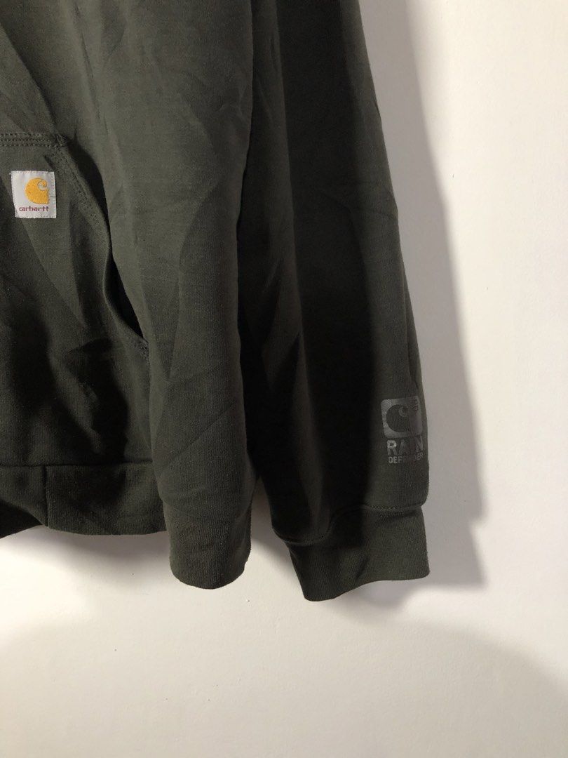 Carhartt Rein Defender (Category: Hoodies) located in Plaridel. Submitted by eco_chic_finds (Listing ID 1467878823, Image 2). Description: Carhartt Rein Defender Authentic/Original Size: XL Width: 28 Length: 31 Like new Condition 9.8/10 Colorrate Issue: naputol yung zipper puller nya check last photo .