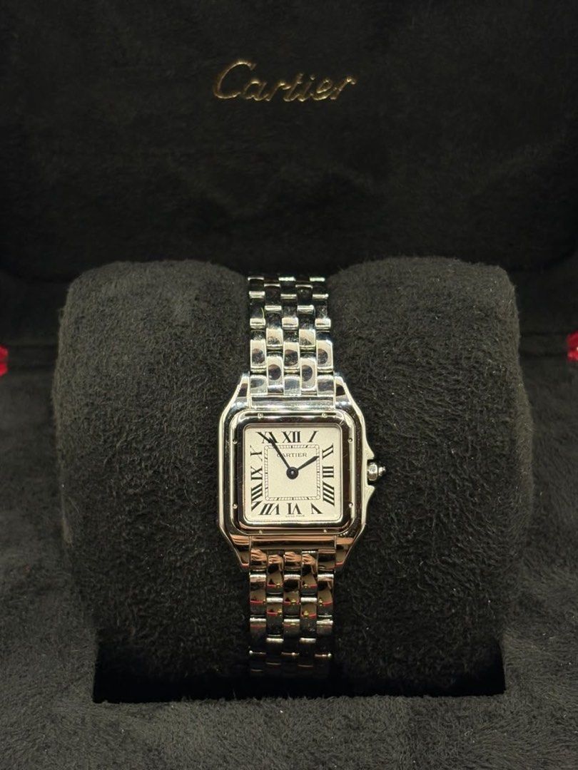 Cartier Panthere Small 2024 (Category: Luxury Watches) located in Manila. Submitted by ams.777 (Listing ID 1467978482, Image 1). Description: Cartier Panthere Small White roman dial 23mm x 30mm Stainless steel W4PN0007 2024 year model 9.8/10 Complete set Open for authentication Negotiable .