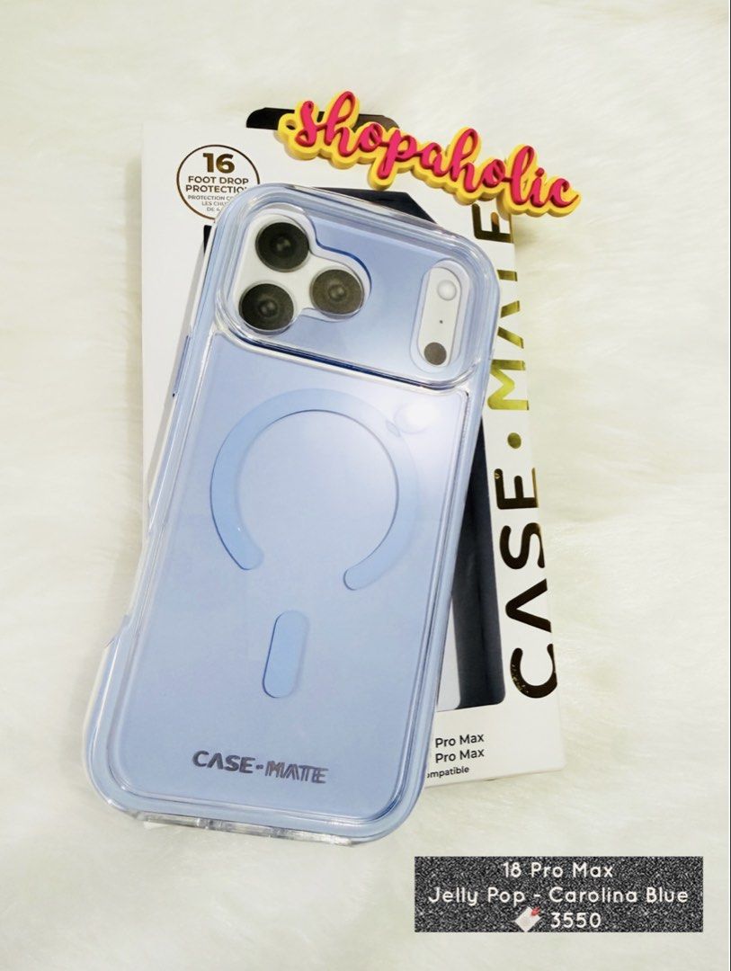 Case Mate Jelly Pop Carolina Blue Iphone 18 Pro Max / 17 Pro Max (Category: Cases & Sleeves) located in Caloocan City. Submitted by shopaholic.nej (Listing ID 1467902801, Image 1). Description: 🌟AVAILABLE ONHAND🌟 fits 17 pro max 🌟BRAND NEW & AUTHENTIC🌟 📍North Caloocan 💰Gcash / BPI / Maribank (Seabank) 🚚 grab/lalamove/J&T (no shapi checkout) .