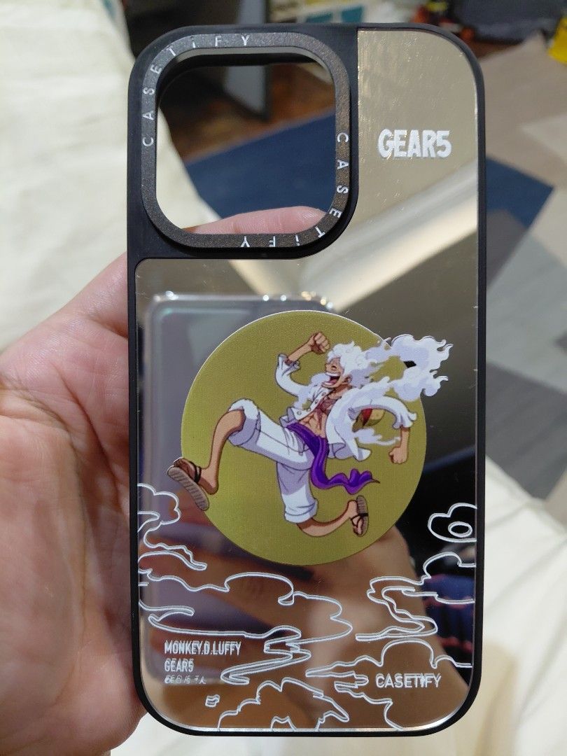 CASETIFY One Piece Monkey D. Luffy Gear 5 iPhone 16 Pro Case (Category: Cases & Sleeves) located in Pasig City. Submitted by aaa-choooo (Listing ID 1467962217, Image 1). Description: - for iPhone 16 Pro - tried on but never used - RFS: husband doesn't like the mirror feature.😅 - bought online .
