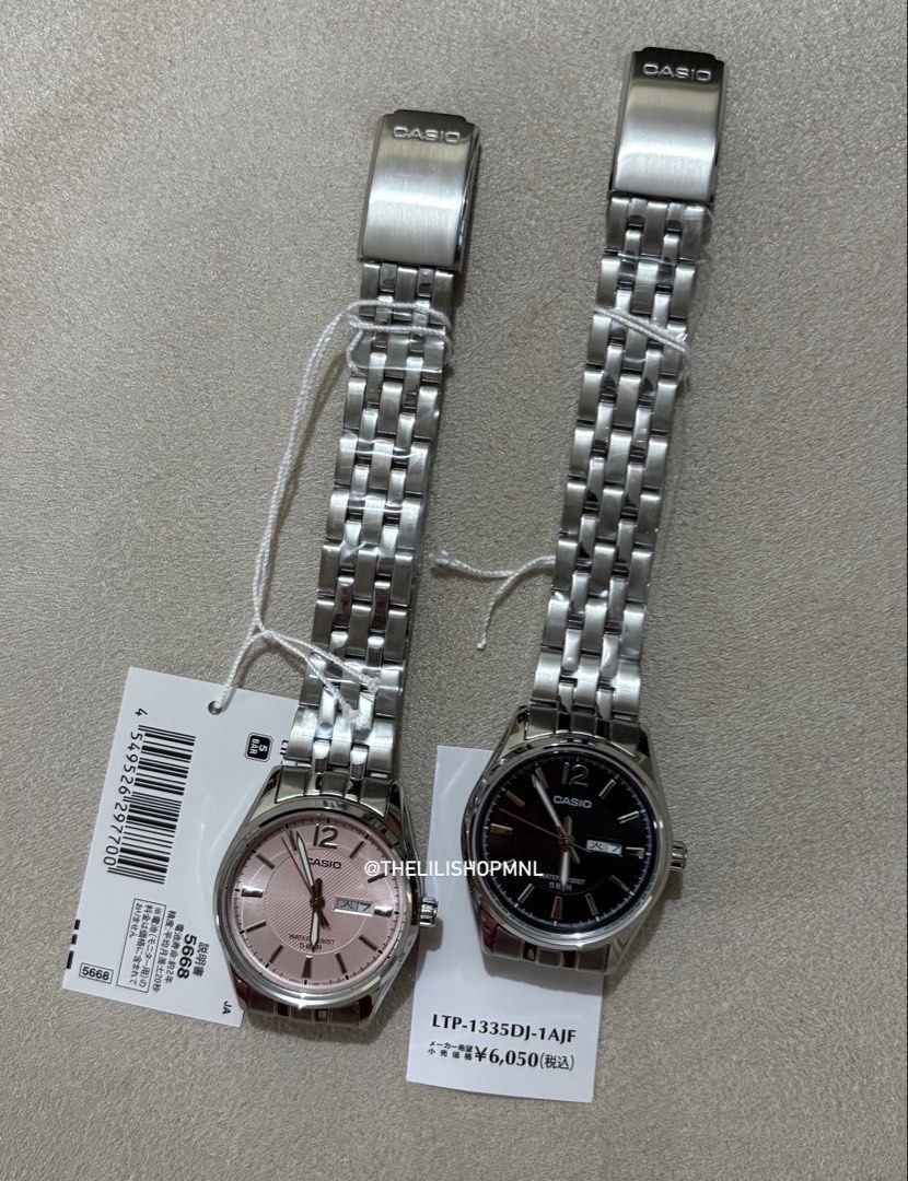 Casio Collection Watch Day-date 30mm (Category: Women's Watches) located in Quezon City. Submitted by shopcart (Listing ID 1467875833, Image 2). Description: Japan Exclusive 🇯🇵 Casio Collection Series ✅Guaranteed Auth Casio ✨Day-date function 30mm ✨Available in Pink & Black.