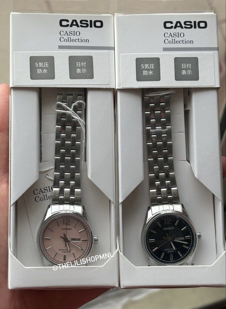 Casio Collection Watch Day-date 30mm (Category: Women's Watches) located in Quezon City. Submitted by shopcart (Listing ID 1467875833, Image 1). Description: Japan Exclusive 🇯🇵 Casio Collection Series ✅Guaranteed Auth Casio ✨Day-date function 30mm ✨Available in Pink & Black.