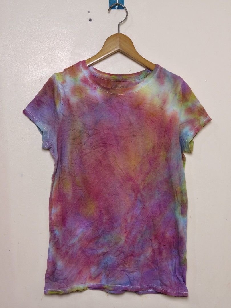 Cat & Jack TIE DYE tshirt (Category: Babies & Kids Fashion) located in Morong. Submitted by katiesmodernthrift (Listing ID 1467843196, Image 3). Description: Description: Authentic Cat & Jack kids' crewneck tee. Features a beautiful, vibrant pastel and bright tie-dye pattern. Very soft and comfy fabric! ✨ DETAILS: Size on Tag: Kids XL (Fits 14-16 years old. Can also fit petite adults - XS to Small) Fabric: 60% Cotton / 40% Recycled Polyester (sof