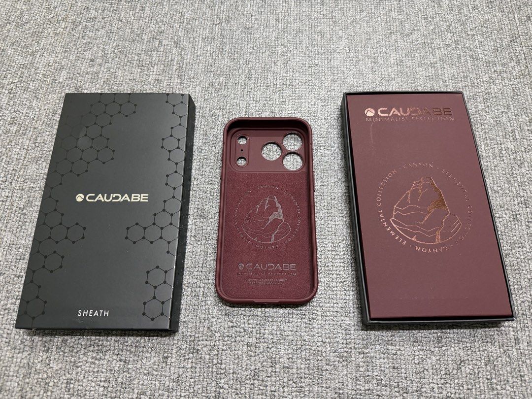 Caudabe Sheath Case for iPhone 17 Pro Magnetic Grip Case w/ Camera Control (Precise) (Category: Cases & Sleeves) located in Valencia. Submitted by pawprint22 (Listing ID 1467843300, Image 2). Description: Caudabe Sheath Case for iPhone 17 Pro Magnetic Grip Case w/ Camera Control (Precise) color: Canyon RFS: decluttering.
