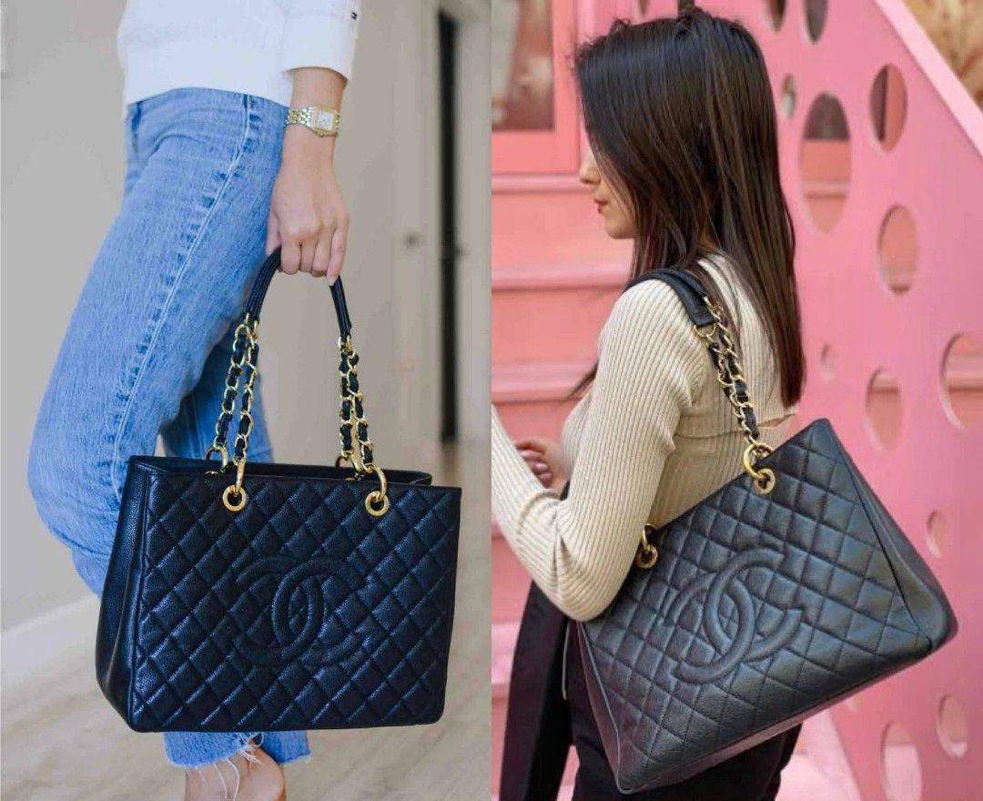 CC Chain Tote (Category: Shoulder Bags) located in Quezon City. Submitted by luxxechic (Listing ID 1467912103, Image 2). Description: pure leather with etiketa and code with logo heatstamp good as new no issue actual photo posted japan preloved mop: gcash .