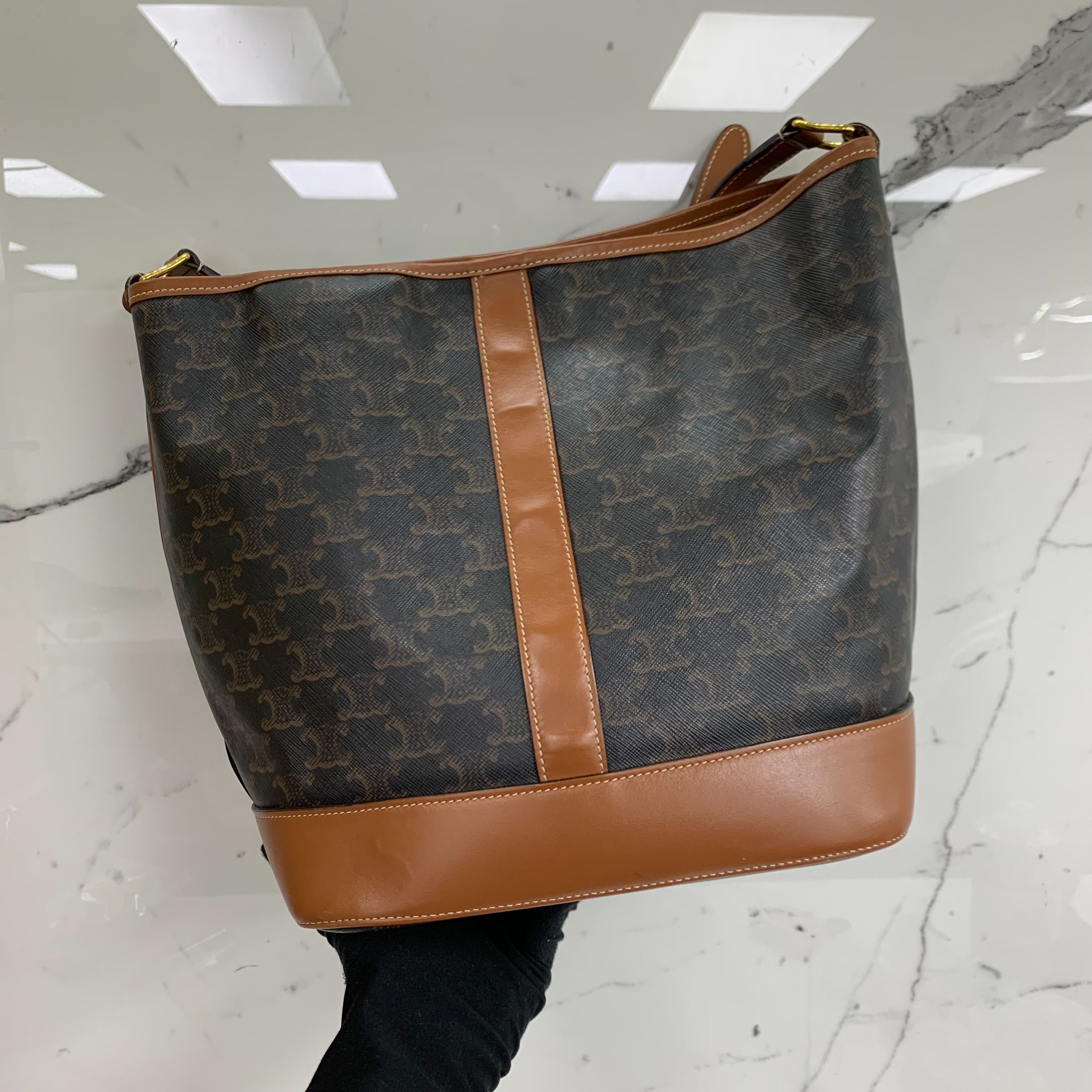 CELINE TRIOMPHE BUCKET SHOULDER BAG 26******9 JF, Luxury, Bags ...