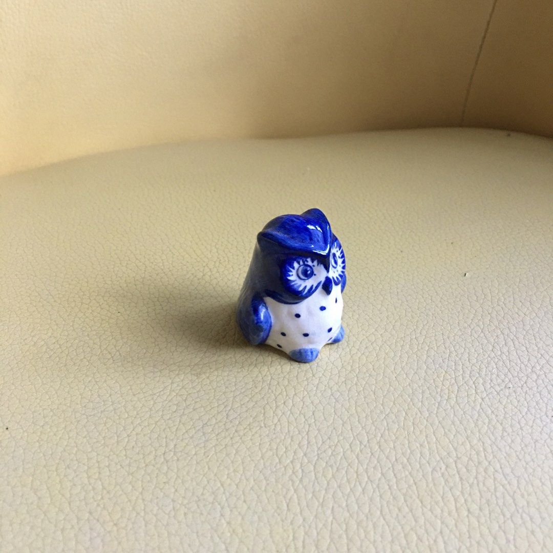 Ceramic Miniature Owl Figurine (Category: Looking For) located in Tarlac. Submitted by greatfindstrlc (Listing ID 1467844364, Image 1). Description: Blue and white porcelain pattern. Nice cute, 1.5 inches tall..