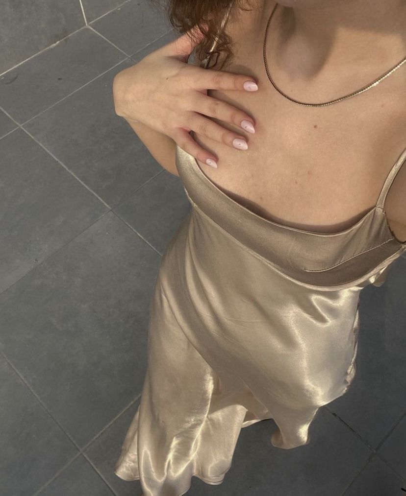 Champagne Satin Maxi Dress Backless (Category: Dresses) located in Tagaytay City. Submitted by lilyzobel (Listing ID 1465701653, Image 2). Description: Message for when worn photos! :).