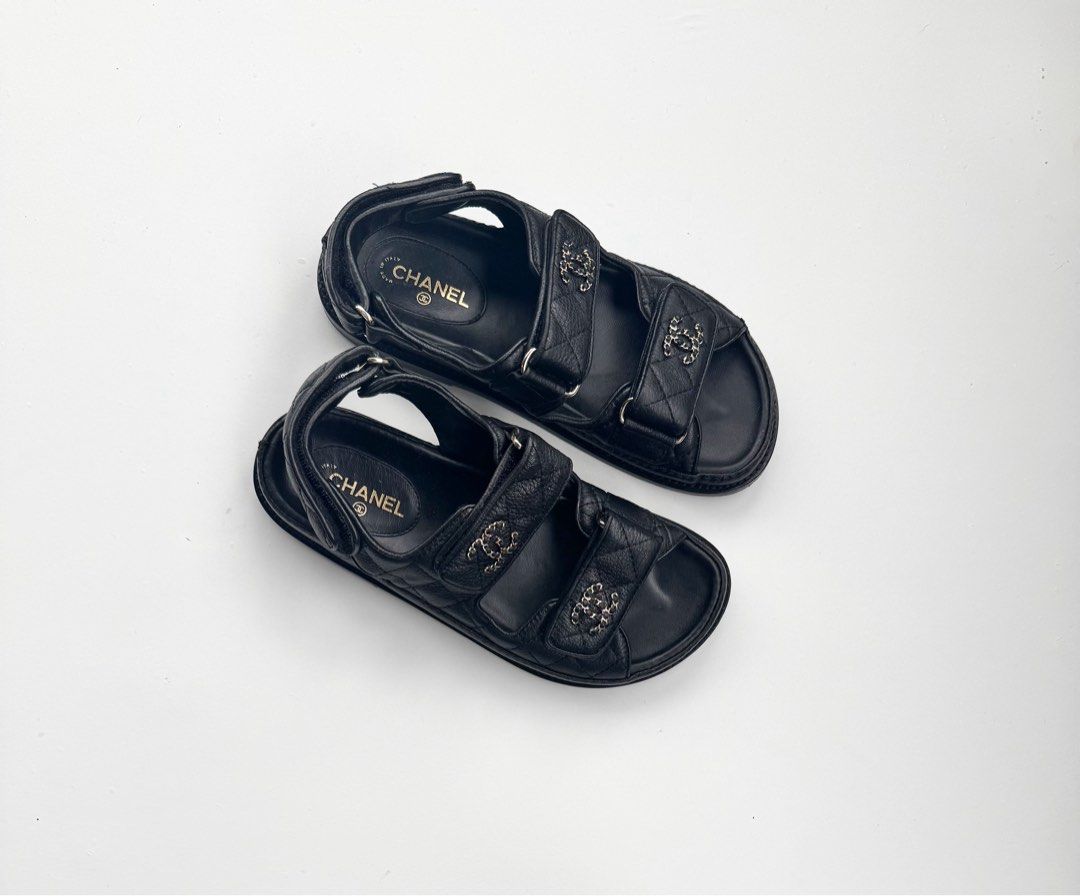Chanel Dad Sandals (Category: Flats & Sandals) located in Davao. Submitted by LUXURY (Listing ID 1467923266, Image 1). Description: Chanel Dad Sandals Size 36 Pair only Visit my profile for more luxury items.