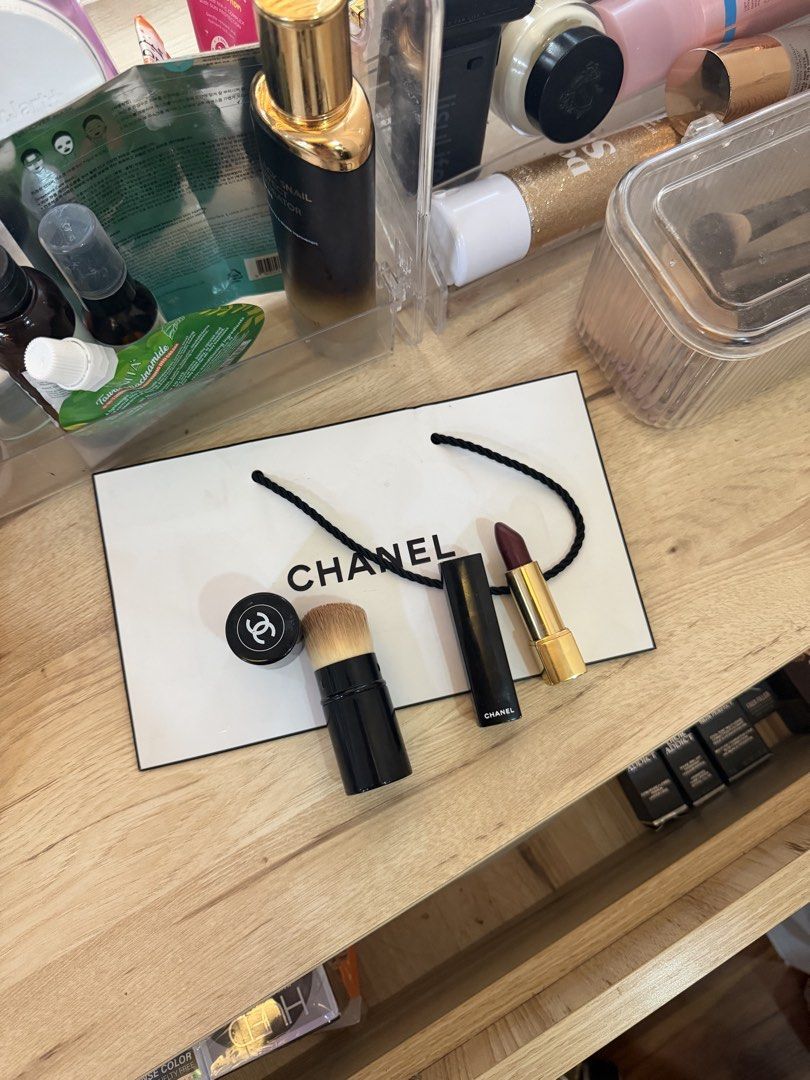 Chanel Lipstick and brush take both (Category: Makeup) located in Manila. Submitted by mamaansshop (Listing ID 1467904103, Image 1). Description: Take all Paper bag included.