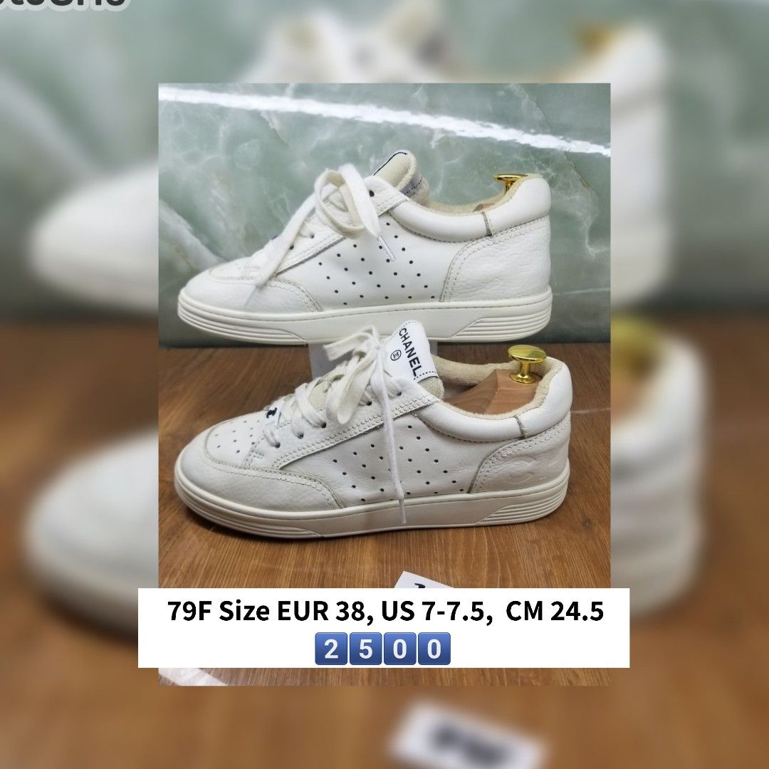 Chanel sneakers 38 (Category: Sneakers) located in Quezon City. Submitted by lykpossession (Listing ID 1467968670, Image 1). Description: Ask first if available message nalng other pic mabilisan upload ko lang po ito😊.