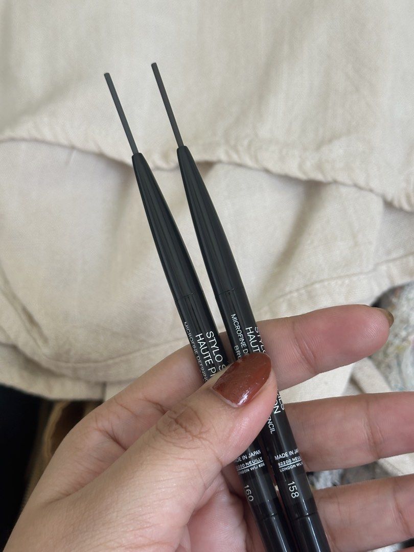 Chanel Stylo Eyebrow Microfine Defining Pencil (Category: Makeup) located in Manila. Submitted by msjanica (Listing ID 1467891246, Image 3). Description: - brand new no box. - 100% guaranteed authentic. - ₱1,600 each. - shade: 158 - brun profond | 160 - ebene 📍Location: Pandacan, Manila. — can ship nationwide via j&t (shipping fee to be shoulder by the buyer) .