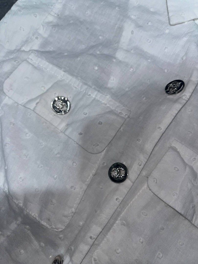 Chanel tops womens (Category: Blouses) located in Cabagan. Submitted by ronesmabe (Listing ID 1468058372, Image 3). Description: medium on tag off lang good for psg 17*17 no issue.