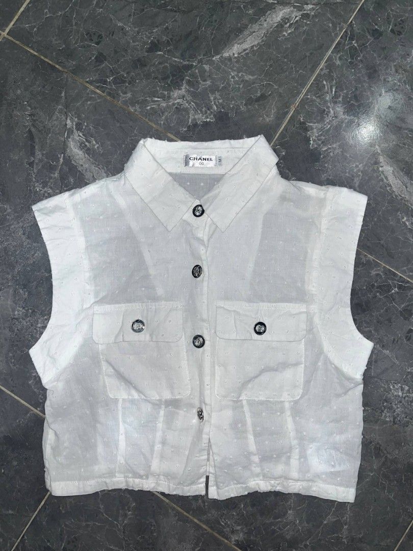 Chanel tops womens (Category: Blouses) located in Cabagan. Submitted by ronesmabe (Listing ID 1468058372, Image 1). Description: medium on tag off lang good for psg 17*17 no issue.