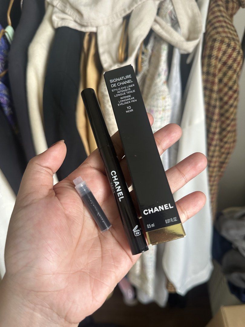 Chanel Waterproof Eyeliner Pen (Category: Makeup) located in Manila. Submitted by msjanica (Listing ID 1467887483, Image 2). Description: - brand new with box. - 100% guaranteed authentic. - no paperbag. - shade 10 noir (black) 📍Location: Pandacan, Manila. — can ship nationwide via j&t (shipping fee to be shoulder by the buyer).