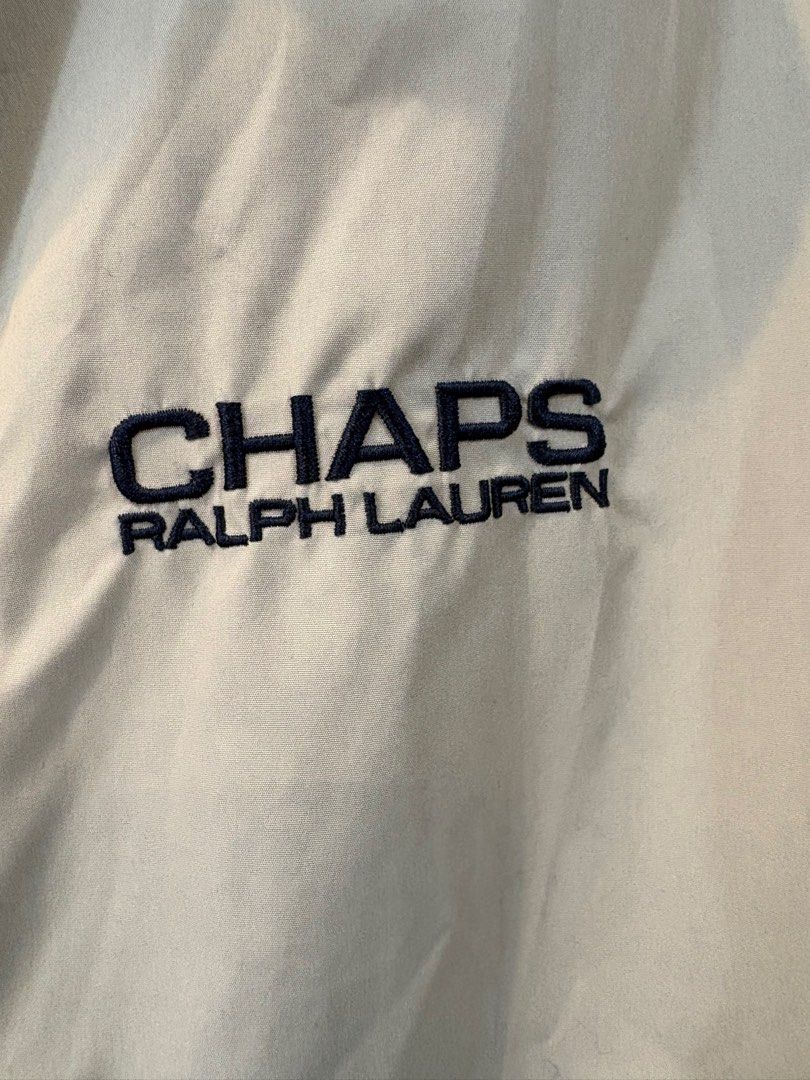 Chaps Windbreaker (Category: Coats, Jackets and Outerwear) located in Echague. Submitted by jake_rc (Listing ID 1467862920, Image 2). Description: Chaps Ralph Lauren Windbreaker Size Medium on tag Lightly use Issue: Baka altered yung sleeve Dimensions Pit 25.5 Length 29.5 Sleeve 20 Shoulder 21 Price 850 plus SF .
