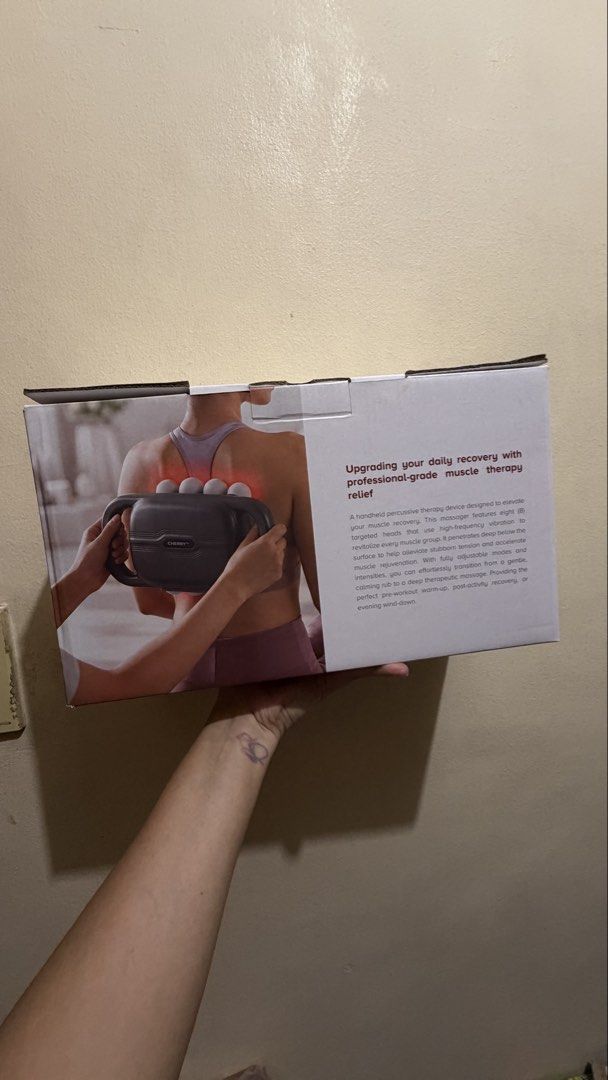 CHERRY PH Octa Pod Fascia Massager (Category: Massage Devices) located in Valenzuela. Submitted by rhen0901 (Listing ID 1467873125, Image 2). Description: - Brand: CHERRY PH Octa Pod Fascia Massager - Ideal for deep-tissue relief and post-workout muscle recovery - Features 8 targeted massage heads - High-frequency vibration for effective soothing - Customizable with 9-level intensity and 9 massage modes - Includes original box - Condition: Great 