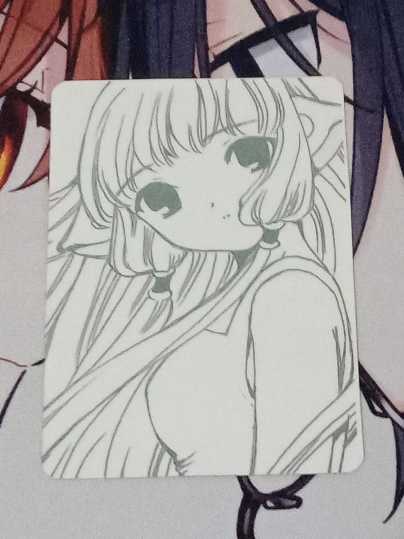Chii (Category: Raw Singles) located in Manila. Submitted by inari05 (Listing ID 1467949629, Image 2). Description: - Authentic Chobits collectible trading card - Front: Full-color illustration of Chii on a telephone pole against a blue sky - Back: Beautiful monochrome pencil sketch of Chii - Condition: Clean edges, rounded corners, no creases or bends - Perfect addition for CLAMP fans and anime merchandise collectors -First owner -Asking 100 -Sf
