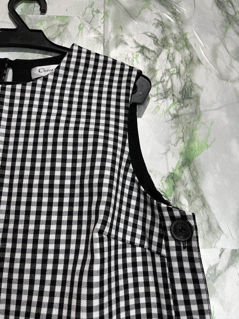 CHRISTIAN DIOR Gingnam Mini Dress (Category: Luxury Apparel) located in Bulacan. Submitted by letsfindukaywithme (Listing ID 1468051068, Image 3). Description: Christian Dior Gingnam Mini Dress Size 38 19x34" Best fit Medium Like new No issue +sf payment first Ship via J&T.