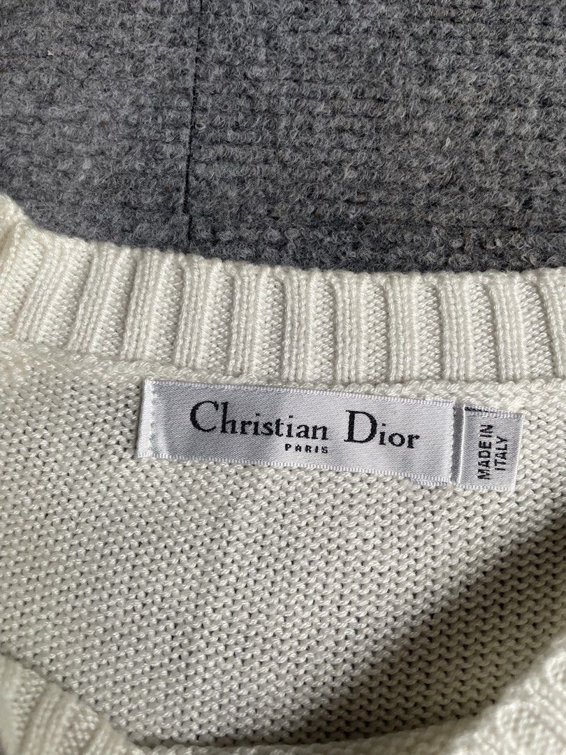 Christian dior knitter blouse (Category: Luxury Apparel) located in Tacloban City. Submitted by solothriftfinds (Listing ID 1467912899, Image 2). Description: Christian dior knitted blouse Good condition.