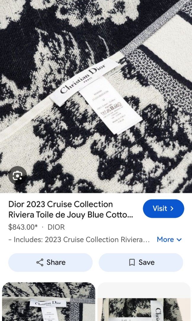 Christian dior scarf 3D (Category: Luxury Accessories) located in Baguio. Submitted by ashzachary (Listing ID 1467958389, Image 2). Description: Christian dior scarf 3D Condition :Excellent condition Color rate 10/10 Size :large Inches:W36/66 No issues No flaws Super ganda sa personal Pm. More details Good quality Plsss 📌No Bogus 📌No return MOP What you see is what you get PALAWAN, CEBUNA GCASH AND BDO Reminder😊 We're selling thrifted clothes 