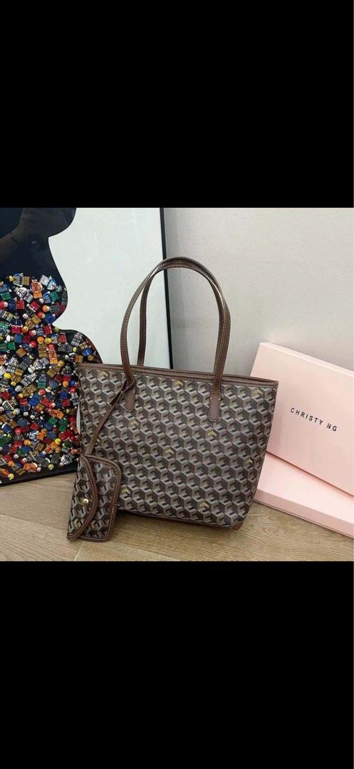 Christy Ng Tote Bag with Pouch (Category: Tote Bags) located in Paranaque City. Submitted by clxsetfinds.co (Listing ID 1467870432, Image 3). Description: With box & dust bag • add 65 paper bag ₱999 each ₱850 - min 10’.