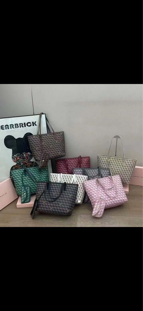 Christy Ng Tote Bag with Pouch (Category: Tote Bags) located in Paranaque City. Submitted by clxsetfinds.co (Listing ID 1467870432, Image 1). Description: With box & dust bag • add 65 paper bag ₱999 each ₱850 - min 10’.