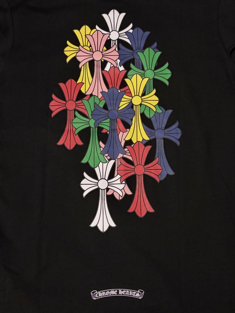 Chrome Hearrs Multi Color Cross Longsleeve (Category: Tshirts & Polo Shirts ) located in Las Pinas. Submitted by thriftstax (Listing ID 1468051355, Image 3). Description: excellent pristine condition with hang tags medium on tag 21x29.